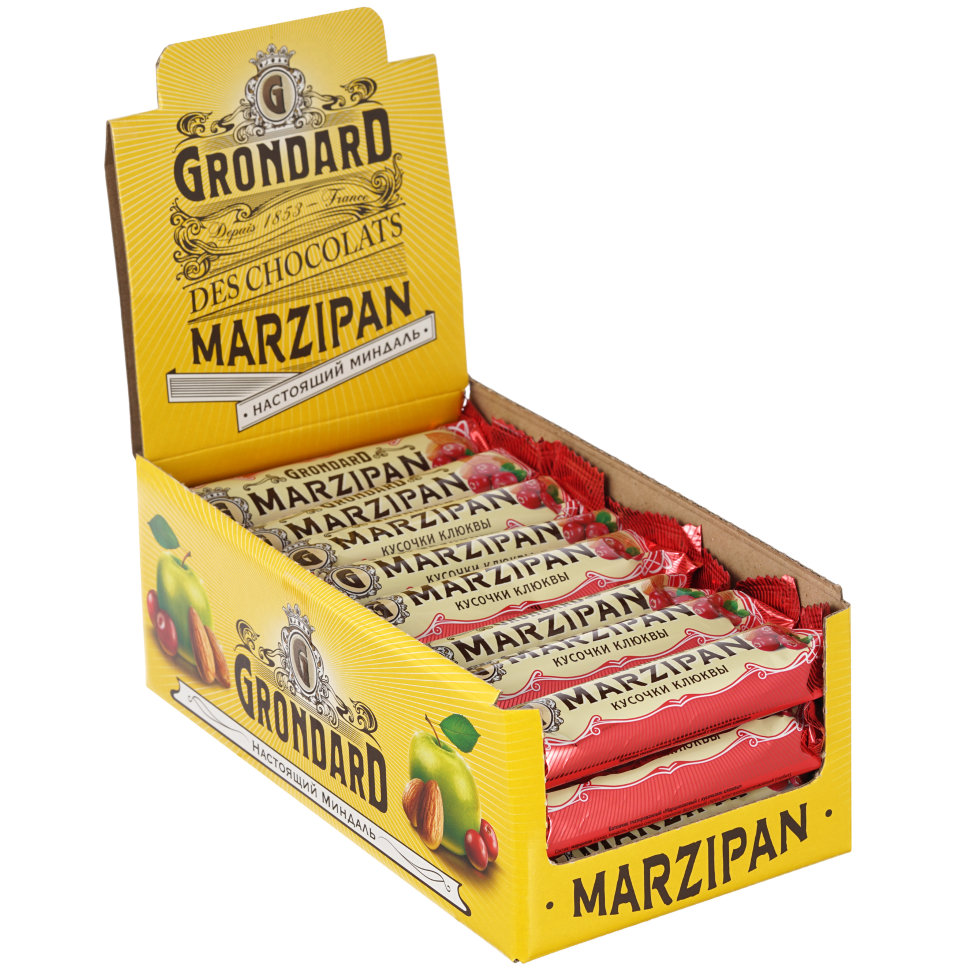  TM Grondard     (8415) Батончики глазированные Марципановые Клюква, (24шт по 50г)    в Щёкино