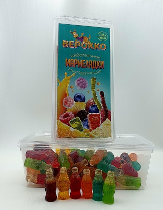 Жевательный мармелад Бутылочки МИКС, 250г      в Щёкино