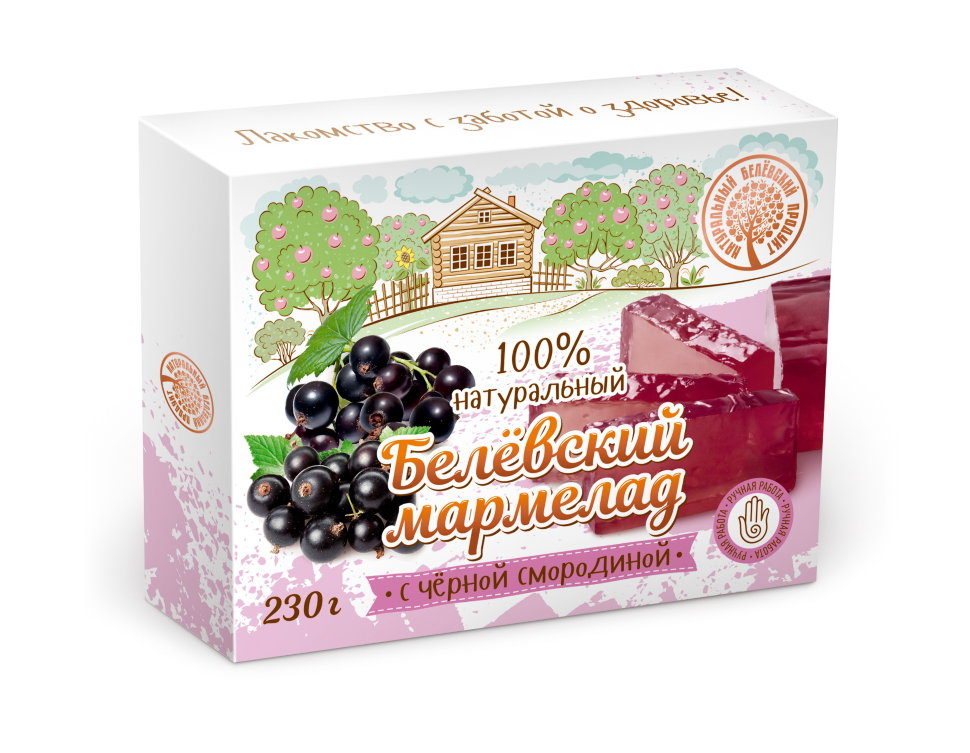  Мармелад белевский "Черная смородина" 230г в Щёкино
